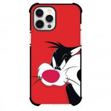 Looney Tunes Sylvester Phone Case For iPhone Samsung Galaxy Pixel OnePlus Vivo Xiaomi Asus Sony Motorola Nokia - Sylvester Red Background