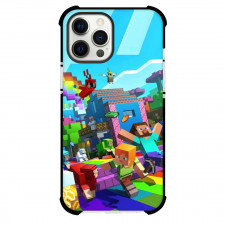 Minecraft Phone Case For iPhone Samsung Galaxy Pixel OnePlus Vivo Xiaomi Asus Sony Motorola Nokia - Alex And Steve In Color World