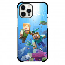 Minecraft Phone Case For iPhone Samsung Galaxy Pixel OnePlus Vivo Xiaomi Asus Sony Motorola Nokia - Alex And Steve Swimming