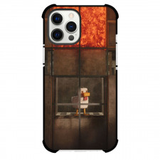 Minecraft Lava Chicken Phone Case For iPhone Samsung Galaxy Pixel OnePlus Vivo Xiaomi Asus Sony Motorola Nokia - Minecraft Lava Chicken Sitting On Window Poster