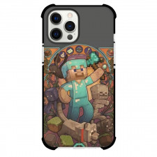 Minecraft Steve Phone Case For iPhone Samsung Galaxy Pixel OnePlus Vivo Xiaomi Asus Sony Motorola Nokia - Steve And Mobs Cartoon Art