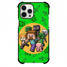 Minecraft Phone Case For iPhone Samsung Galaxy Pixel OnePlus Vivo Xiaomi Asus Sony Motorola Nokia - Steve And Alex Mobs Fan Art Sticker