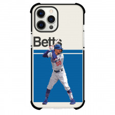 MLB Mookie Betts Phone Case For iPhone Samsung Galaxy Pixel OnePlus Vivo Xiaomi Asus Sony Motorola Nokia - Mookie Betts Los Angeles Dodgers Hitting Posture Illustration On Blue Background