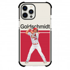 MLB Paul Goldschmidt Phone Case For iPhone Samsung Galaxy Pixel OnePlus Vivo Xiaomi Asus Sony Motorola Nokia - Paul Goldschmidt St. Louis Cardinals Hitting Posture On Red Background