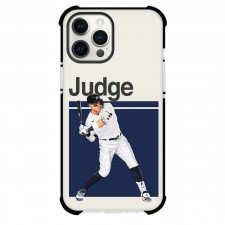 MLB Aaron Judge Phone Case For iPhone Samsung Galaxy Pixel OnePlus Vivo Xiaomi Asus Sony Motorola Nokia - Aaron Judge New York Yankees Illustration Poster Blue Background