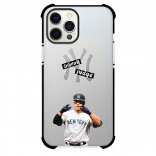 MLB Aaron Judge Case For iPhone Samsung Galaxy Pixel OnePlus Vivo Xiaomi Asus Sony Motorola Nokia - Aaron Judge Logo Portrait On Gray Background