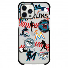 MLB Miami Marlins Phone Case For iPhone Samsung Galaxy Pixel OnePlus Vivo Xiaomi Asus Sony Motorola Nokia - Miami Marlins Mania Collage Logo
