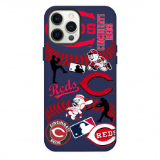 MLB Cincinnati Reds Phone Case For iPhone Samsung Galaxy Pixel OnePlus Vivo Xiaomi Asus Sony Motorola Nokia - Cincinnati Reds Mania Collage Logo