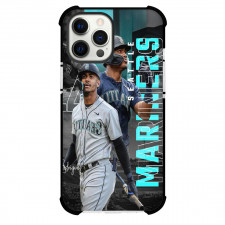 MLB Julio Rodriguez Phone Case For iPhone Samsung Galaxy Pixel OnePlus Vivo Xiaomi Asus Sony Motorola Nokia - Julio Rodriguez 44 Seattle Mariners Standing On Grayscale Background