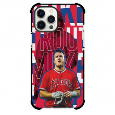 MLB Mike Trout Phone Case For iPhone Samsung Galaxy Pixel OnePlus Vivo Xiaomi Asus Sony Motorola Nokia - Mike Trout Los Angeles Angels Portrait On Word Art Background