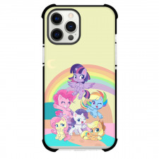 My Little Pony Phone Case For iPhone Samsung Galaxy Pixel OnePlus Vivo Xiaomi Asus Sony Motorola Nokia - Friends Dancing On Rainbow Background