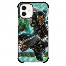 Marvel Phone Case For iPhone And Samsung Galaxy Devices - Blade Attack Holding Gun Portrait Illustration