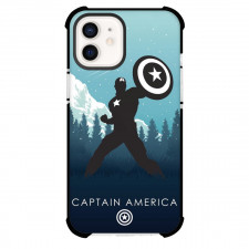 Marvel Captain America Phone Case For iPhone And Samsung Galaxy Devices - Captain America In The Woods Poster Silhoutte