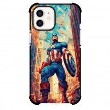 Marvel Captain America Phone Case For iPhone And Samsung Galaxy Devices - Captain America Looking Up Poster Art