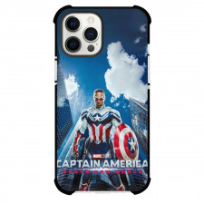 Captain America Case For iPhone Samsung Galaxy Pixel OnePlus Vivo Xiaomi Asus Sony Motorola Nokia - Captain America City Buildings Background