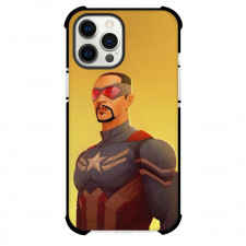 Captain America Case For iPhone Samsung Galaxy Pixel OnePlus Vivo Xiaomi Asus Sony Motorola Nokia - Captain America Vector Art Yellow Background