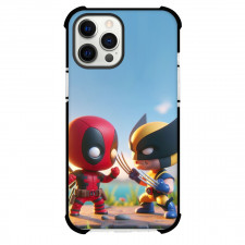 Deadpool & Wolverine Case For iPhone Samsung Galaxy Pixel OnePlus Vivo Xiaomi Asus Sony Motorola Nokia - Deadpool & Wolverine Fighting 3D Chibi Art