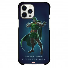 Doctor Doom Case For iPhone Samsung Galaxy Pixel OnePlus Vivo Xiaomi Asus Sony Motorola Nokia - Full Body Blue Background