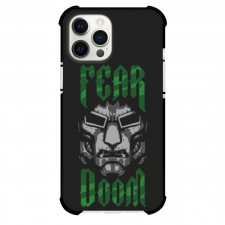 Doctor Doom Case For iPhone Samsung Galaxy Pixel OnePlus Vivo Xiaomi Asus Sony Motorola Nokia - Metallic Text Art Black Background