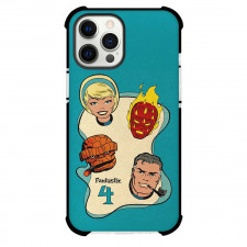 The Fantastic Four Phone Case For iPhone Samsung Galaxy Pixel OnePlus Vivo Xiaomi Asus Sony Motorola Nokia - The Fantastic Four Cartoon Art Retro Avatar On Background