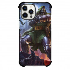 Marvels The Fantastic Four Doctor Doom Phone Case For iPhone Samsung Galaxy Pixel OnePlus Vivo Xiaomi Asus Sony Motorola Nokia - Doctor Doom Illustration Castle Background