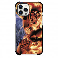Marvels The Fantastic Four Human Torch Phone Case For iPhone Samsung Galaxy Pixel OnePlus Vivo Xiaomi Asus Sony Motorola Nokia - Human Torch Illustration City Background