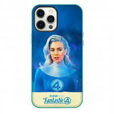 The Fantastic Four First Steps Invisible Woman Phone Case For iPhone Samsung Galaxy Pixel OnePlus Vivo Xiaomi Asus Sony Motorola Nokia - Invisible Woman Portrait On Blue Background