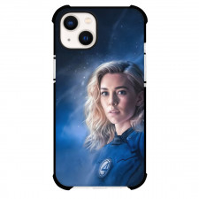 The Fantastic Four First Steps Invisible Woman Phone Case For iPhone Samsung Galaxy Pixel OnePlus Vivo Xiaomi Asus Sony Motorola Nokia - Invisible Woman Side Portrait On Blue Background