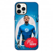 The Fantastic Four First Steps Mister Fantastic Phone Case For iPhone Samsung Galaxy Pixel OnePlus Vivo Xiaomi Asus Sony Motorola Nokia - Mister Fantastic Looking Up Illustration Art On Blue Background