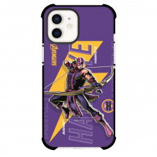 Marvel Hawkeye Phone Case For iPhone And Samsung Galaxy Devices - Hawkeye Attacking Purple and Yellow Poster