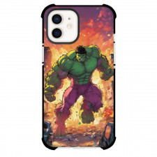 Marvel Hulk Phone Case For iPhone And Samsung Galaxy Devices - Hulk Angry Attacking In The City Illustration