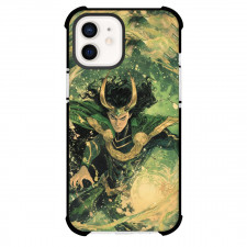 Marvel Loki Phone Case For iPhone And Samsung Galaxy Devices - Loki Casting Spell Yellow Green Illustration
