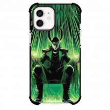 Marvel Loki Phone Case For iPhone And Samsung Galaxy Devices - Loki Sitting On The Throne Green Illustration