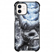 Marvel Phone Case For iPhone And Samsung Galaxy Devices - Moon Knight Attack Gray Illustration