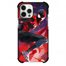 Spider Man Across The Spider Verse Miles Morales Phone Case For iPhone Samsung Galaxy Pixel OnePlus Vivo Xiaomi Asus Sony Motorola Nokia - Miles Morales Jumping Side Portrait Wpap Popart