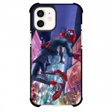 Marvel Spider Man Across The Spider Verse MIles Morales Phone Case For iPhone And Samsung Galaxy Devices - Spider Miles Morales Wearing Nike Air Jordan Illustration
