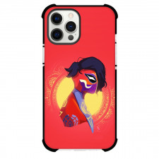 Spider Man Across The Spider Verse Pavitr Prabhakar Phone Case For iPhone Samsung Galaxy Pixel OnePlus Vivo Xiaomi Asus Sony Motorola Nokia - Pavitr Prabhakar Side Portrait On Red Background