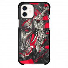 Marvel Phone Case For iPhone And Samsung Galaxy Devices - Ultron Poster in Red Background
