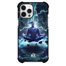 Mortal Kombat Raiden Phone Case For iPhone Samsung Galaxy Pixel OnePlus Vivo Xiaomi Asus Sony Motorola Nokia - Raiden Illustration Mortal Kombat Logo Background