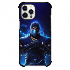 Mortal Kombat Sub-Zero Phone Case For iPhone Samsung Galaxy Pixel OnePlus Vivo Xiaomi Asus Sony Motorola Nokia - Sub-Zero Illustration Blue Background