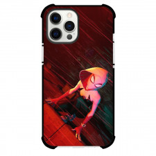 Spider Gwen Phone Case For iPhone Samsung Galaxy Pixel OnePlus Vivo Xiaomi Asus Sony Motorola Nokia - Spider Gwen Climbing Wall Red Background