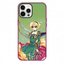 Magic Knight Rayearth Fuu Hououji Phone Case For iPhone Samsung Galaxy Pixel OnePlus Vivo Xiaomi Asus Sony Motorola Nokia - Fuu Hououji Wear Green Dress and Holding Sword Poster