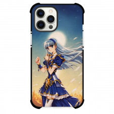 Magic Knight Rayearth Umi Ryuuzaki Phone Case For iPhone Samsung Galaxy Pixel OnePlus Vivo Xiaomi Asus Sony Motorola Nokia - Umi Ryuuzaki Wear Blue Dress and Standing On Moon Background Anime Art