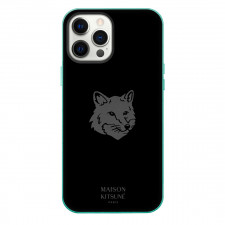 Maison Kitsune Phone Case For iPhone Samsung Galaxy Pixel OnePlus Vivo Xiaomi Asus Sony Motorola Nokia - Maison Kitsune Classic Fox Head Minimalist Art On Black Background