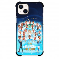 Manchester City F.C. Phone Case For iPhone Samsung Galaxy Pixel OnePlus Vivo Xiaomi Asus Sony Motorola Nokia - Manchester City Champions 4-In-A-Row Poster