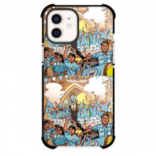 Manchester City F.C. Phone Case For iPhone Samsung Galaxy Pixel OnePlus Vivo Xiaomi Asus Sony Motorola Nokia - The Final Day Champions Celebration Cartoon Art Poster