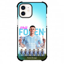 Manchester City F.C. Phil Foden Phone Case For iPhone Samsung Galaxy Pixel OnePlus Vivo Xiaomi Asus Sony Motorola Nokia - Phil Foden Infront of 4 Champions Trophy Poster