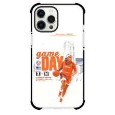 March Madness Women Tournament Illinois Fighting Illini Makira Cook Phone Case For iPhone Samsung Galaxy Pixel OnePlus Vivo Xiaomi Asus Sony Motorola Nokia - Makira Cook Side Portrait Grayscale Background