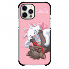 Marie Phone Case For iPhone And Samsung Galaxy - Marie And Berlioz Fighting On Pink Background