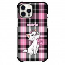 Marie Phone Case For iPhone And Samsung Galaxy - Marie Standing On Black Pink Checkered Background